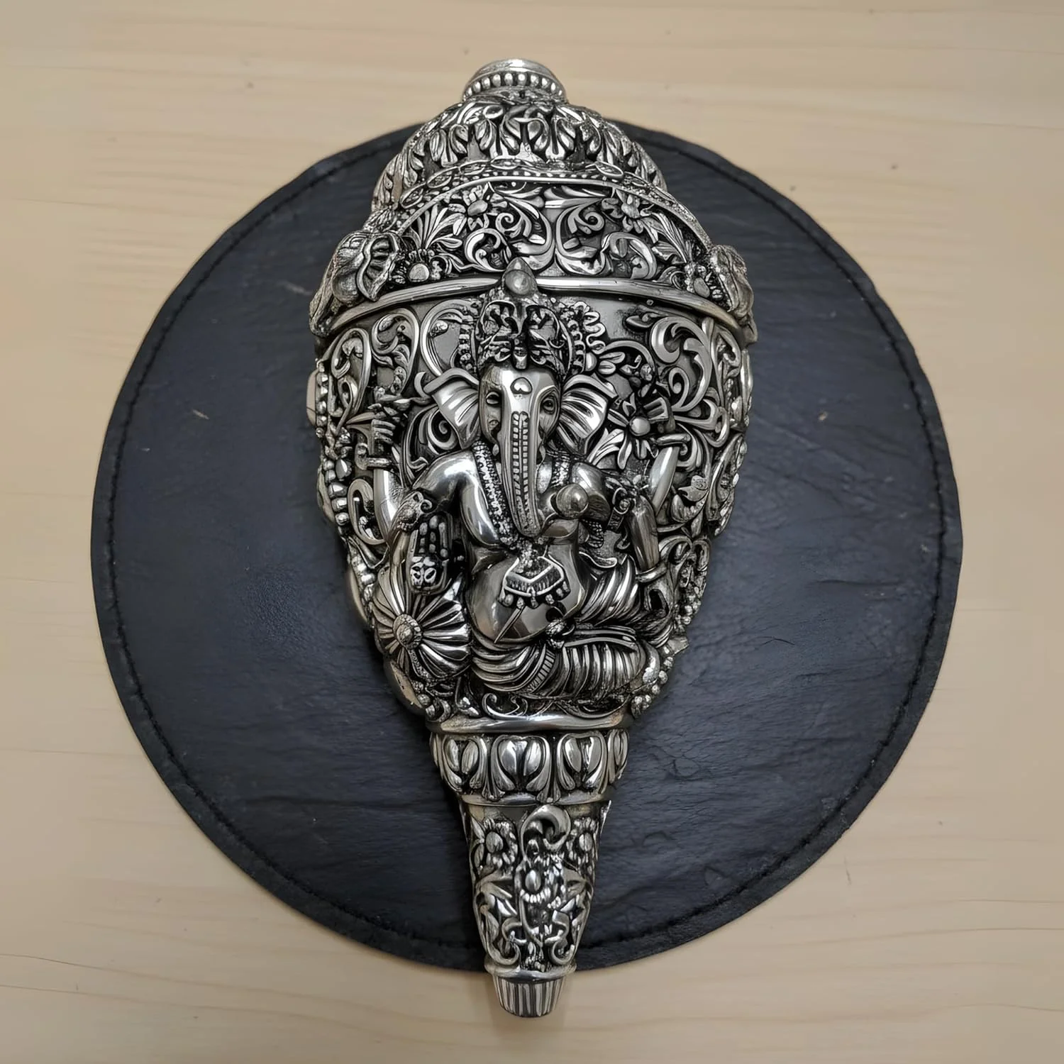 Ganesh Shankh Silver-Plated (5.2") - Image 3