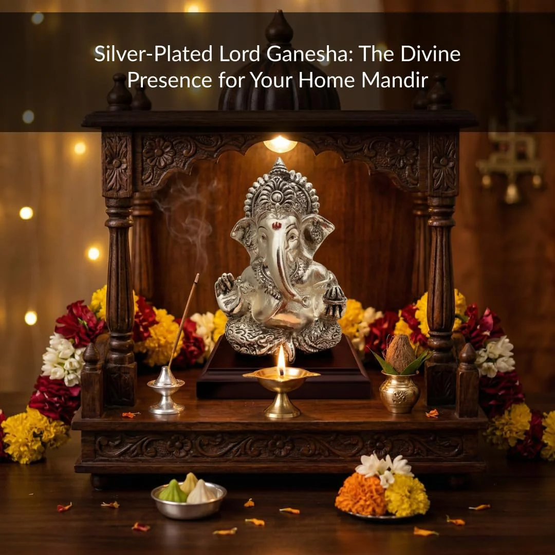 Ganesha Silver-Plated Idol (3.7") - Image 4