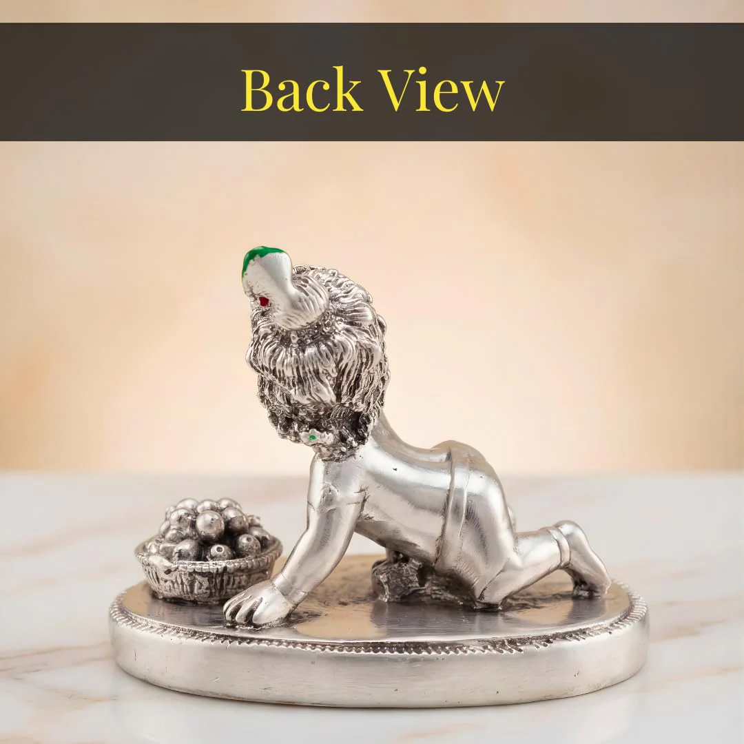 Laddu Gopal Silver-Plated Idol | Small (2.5") - Image 3