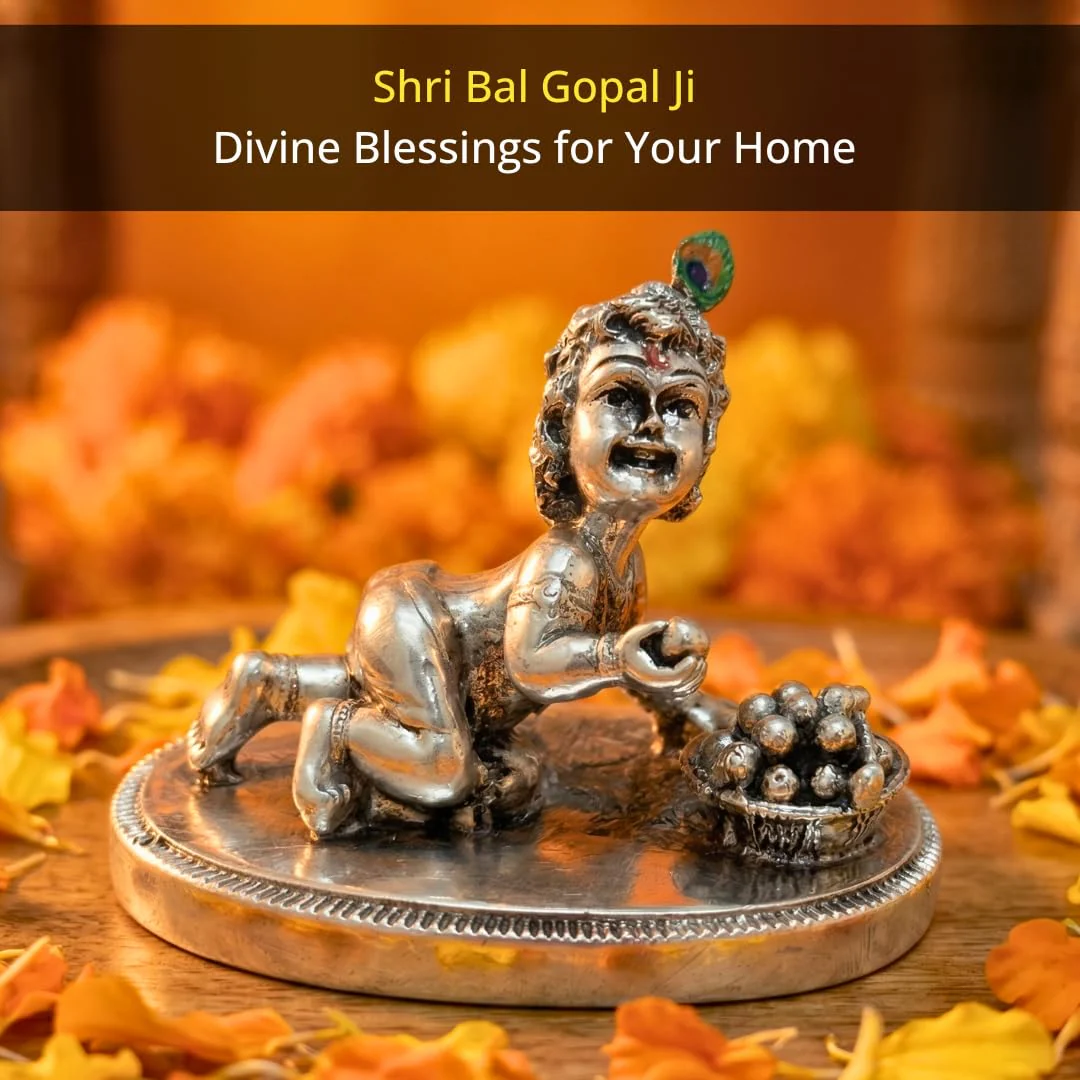 Laddu Gopal Silver-Plated Idol | Small (2.5") - Image 7