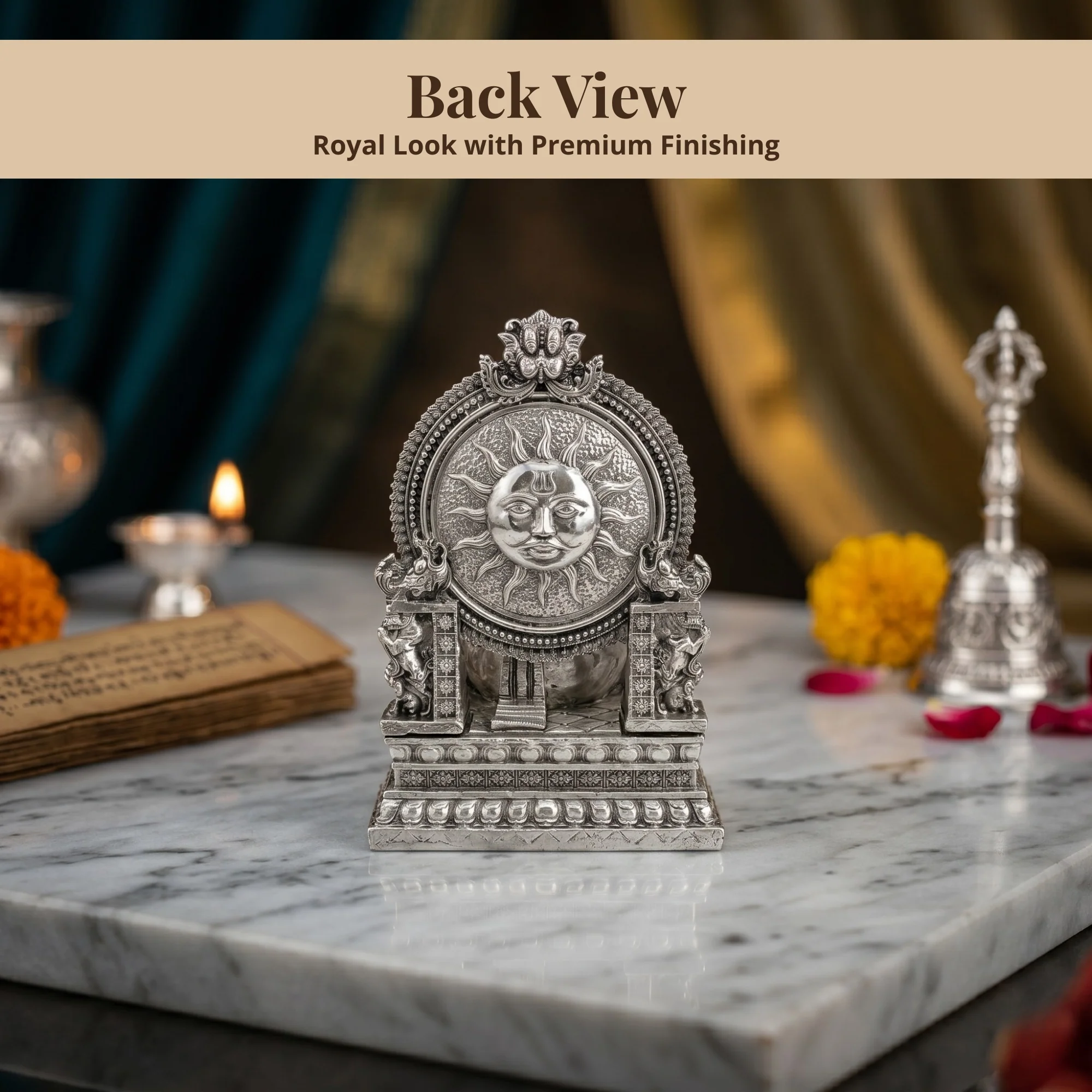 Lakshmi Silver-Plated Idol (3.7") - Image 5
