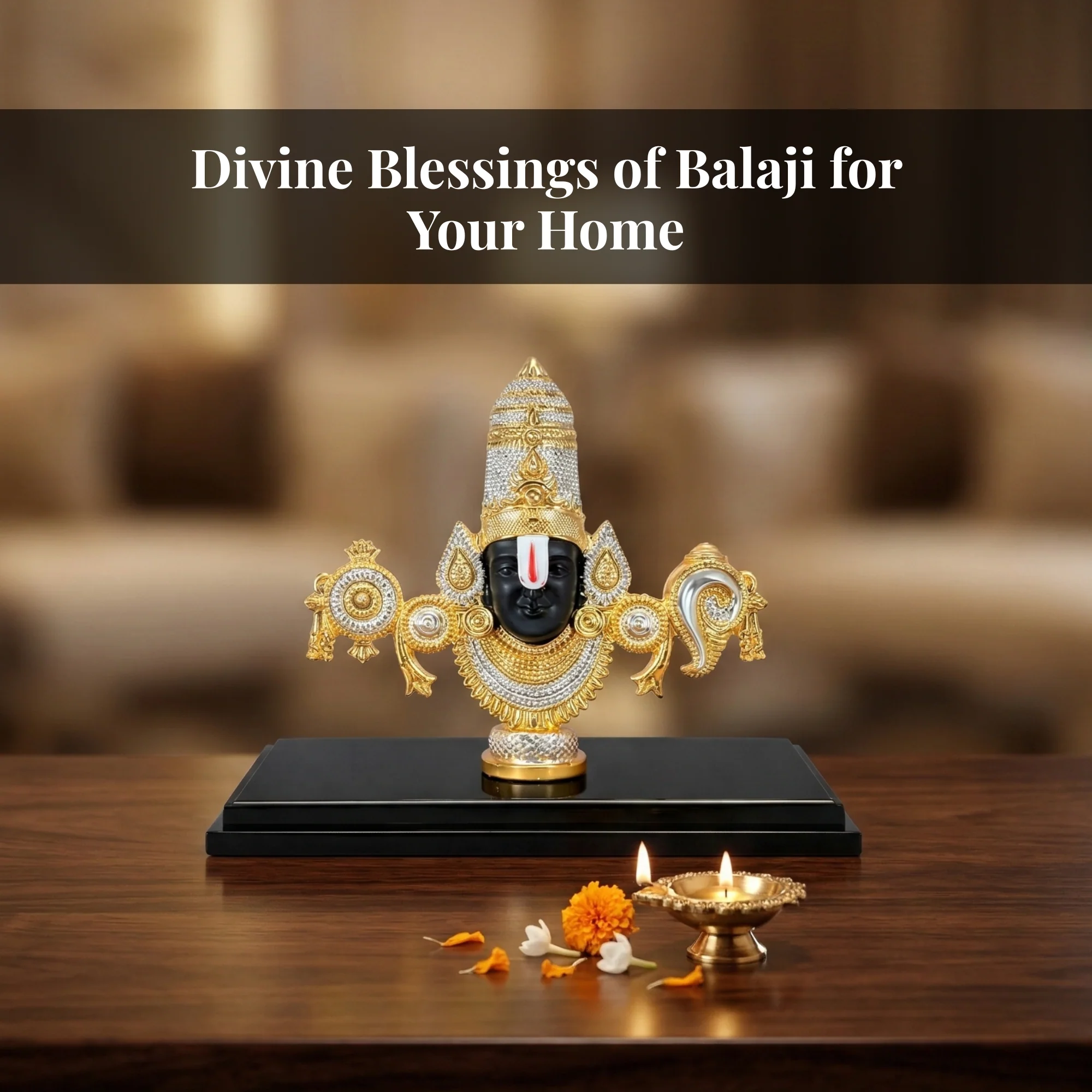 Lord Balaji Gold & Silver-Plated Idol - Image 3