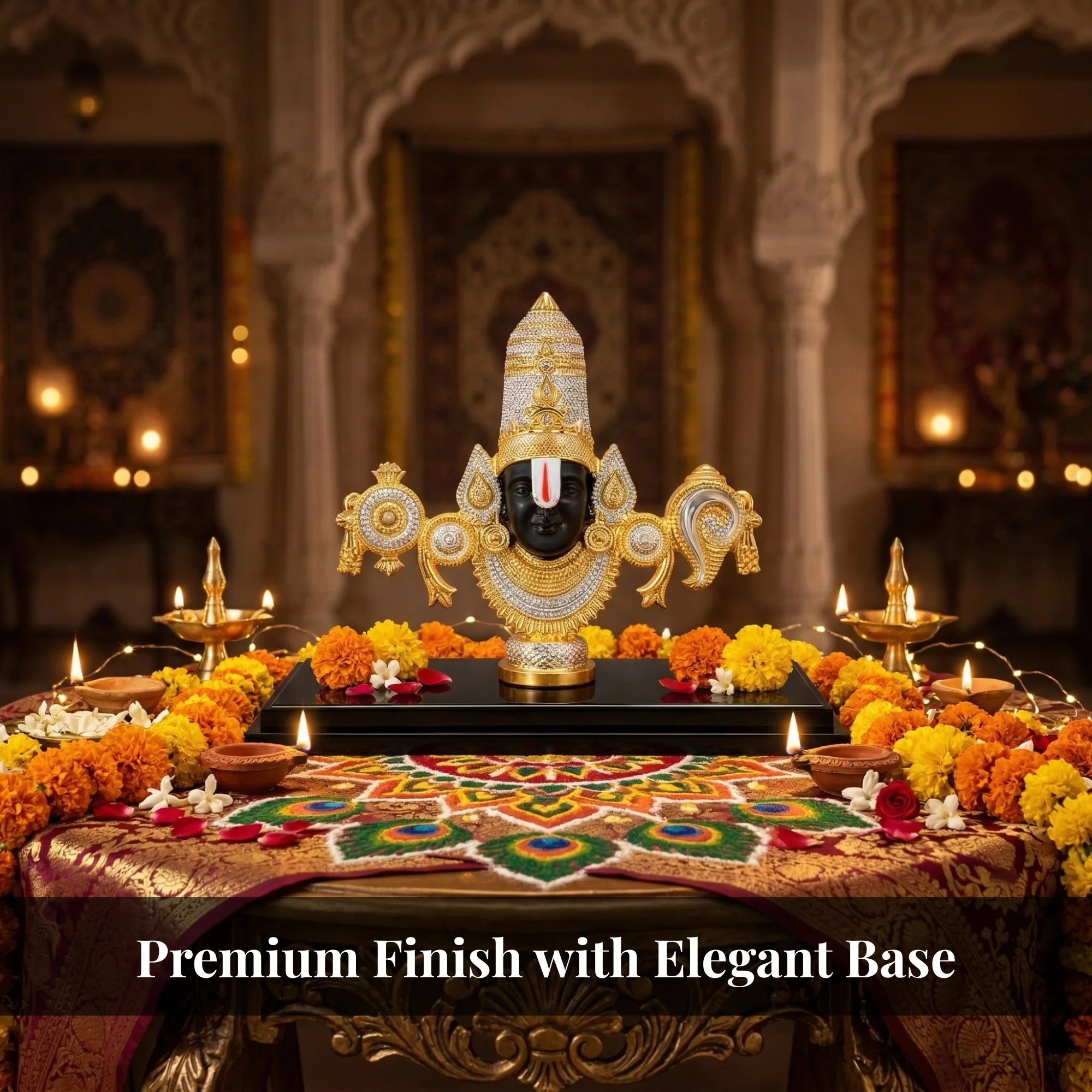 Lord Balaji Gold & Silver-Plated Idol - Image 7