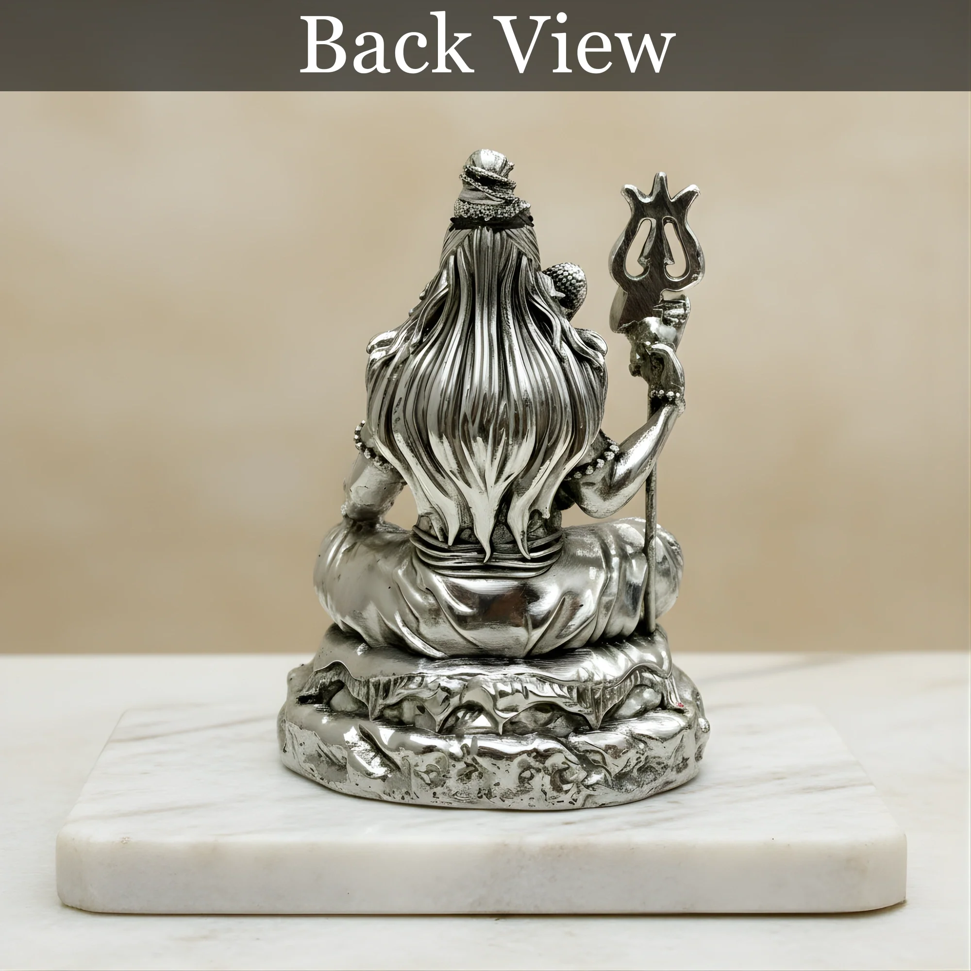 Lord Shiva Silver-Plated Idol (3.75") - Image 5