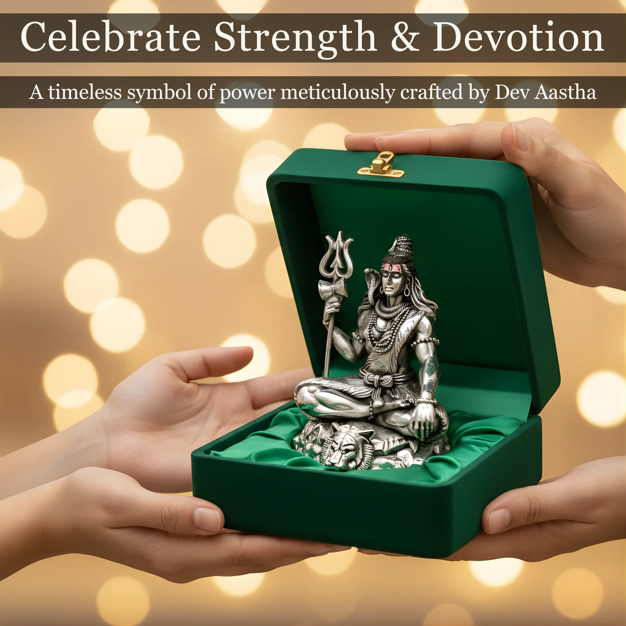Lord Shiva Silver-Plated Idol (3.75") - Image 6