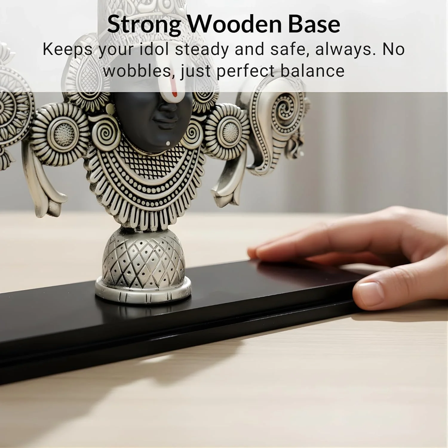 Lord Venkateswara Balaji Silver-Plated Idol - Image 6