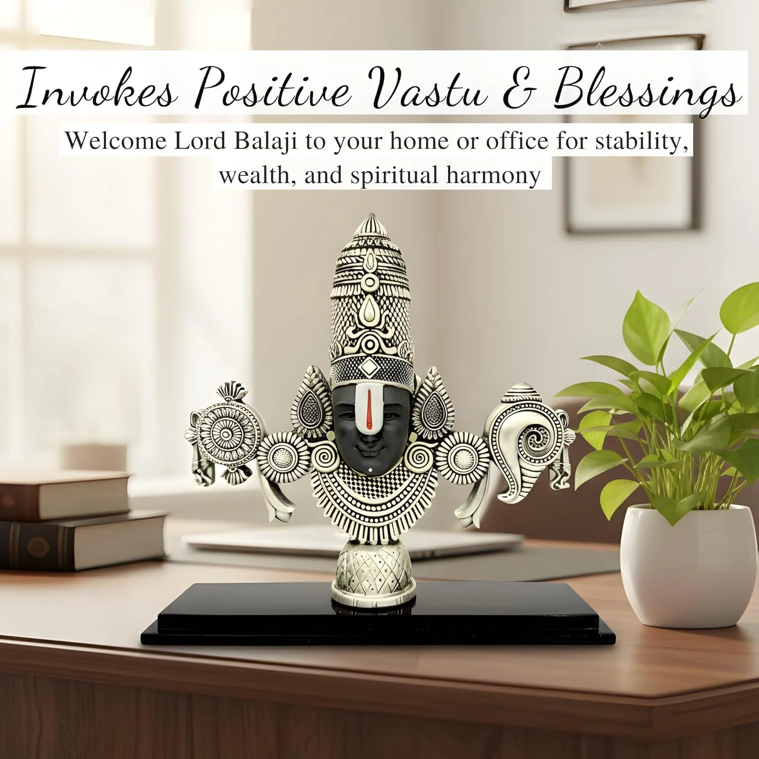 Lord Venkateswara Balaji Silver-Plated Idol - Image 8