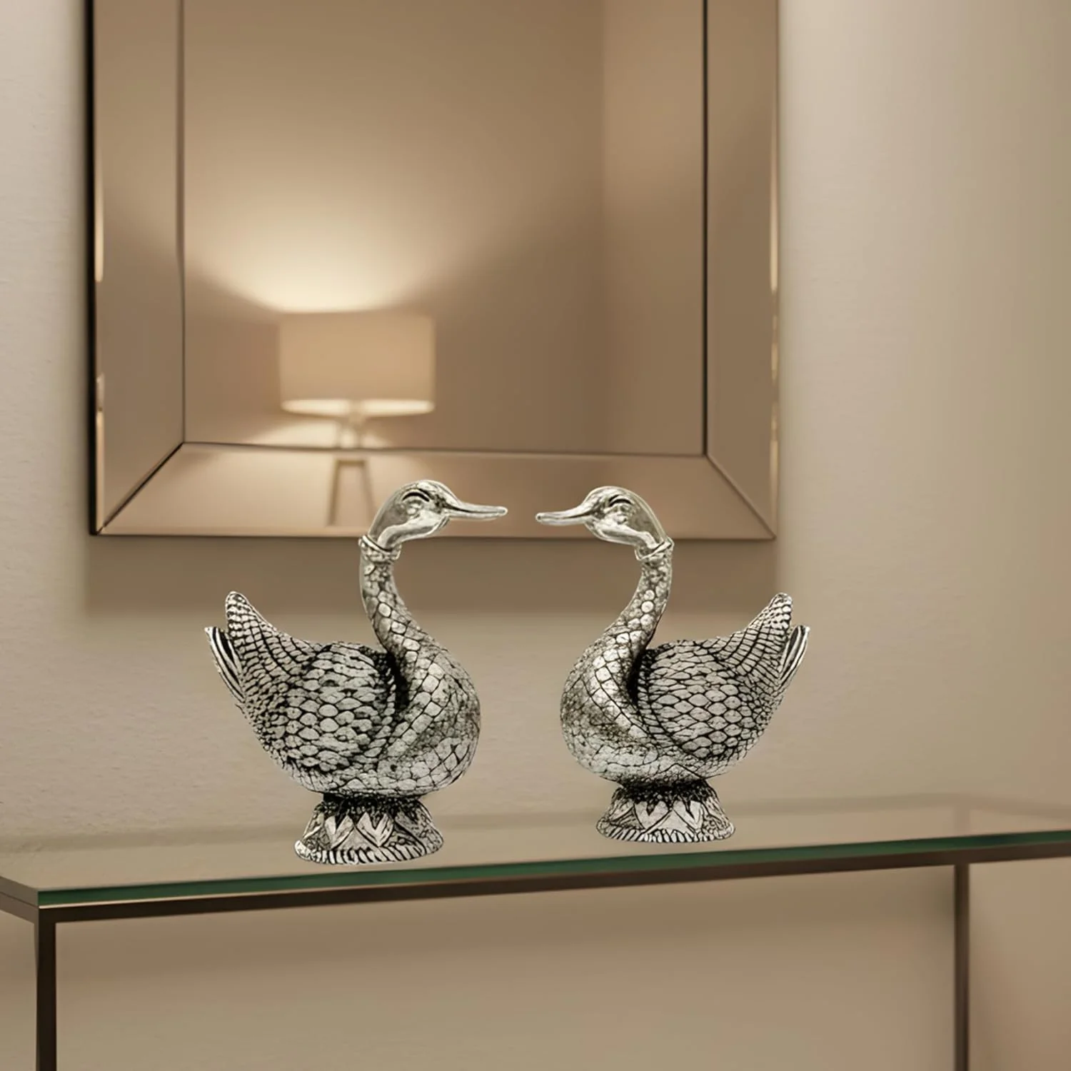 Mandarin Duck Silver-Plated Idol (4") - Image 3
