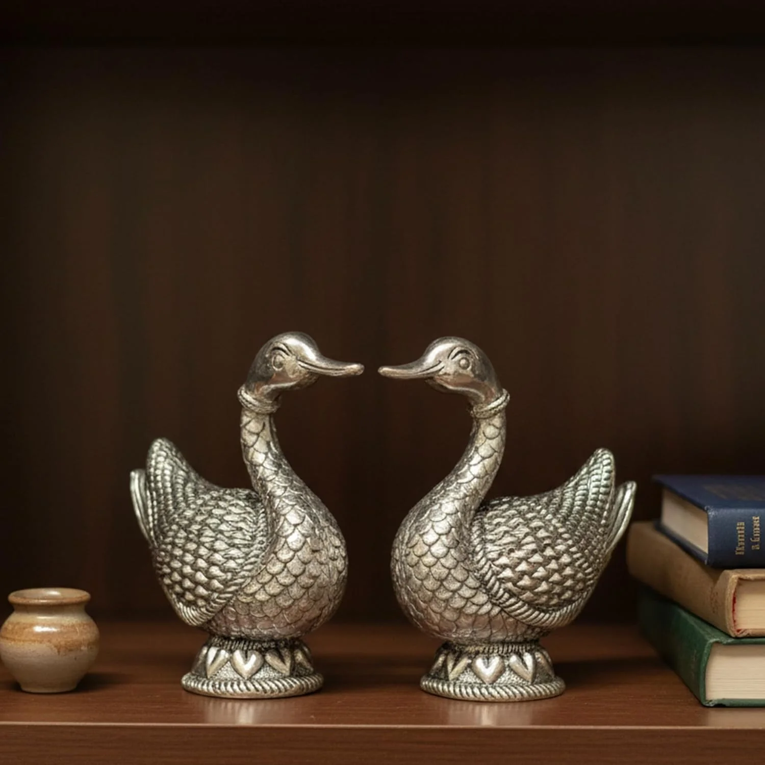 Mandarin Duck Silver-Plated Idol (4") - Image 4