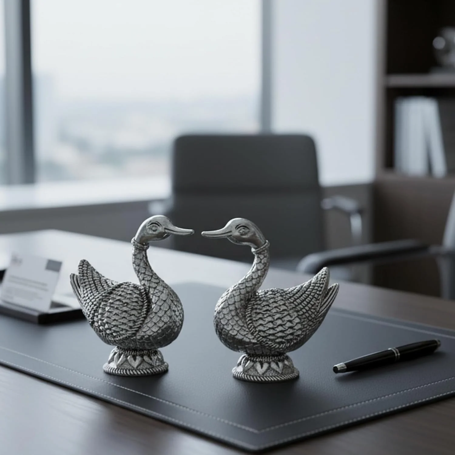 Mandarin Duck Silver-Plated Idol (4") - Image 6