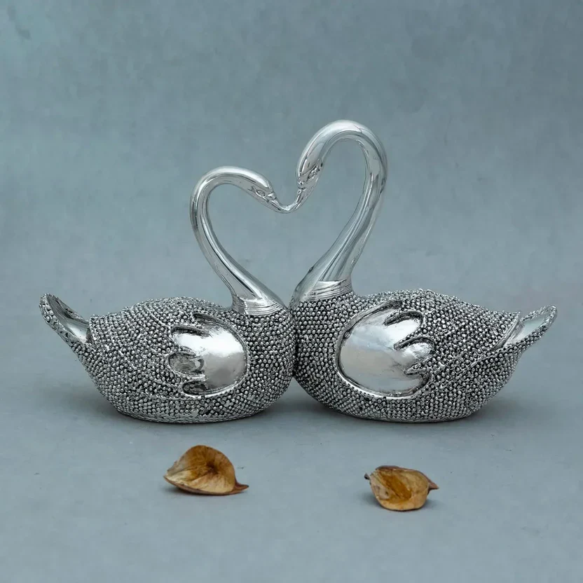 Lovebirds Pair Silver-Plated Idol (3.5") - Image 3