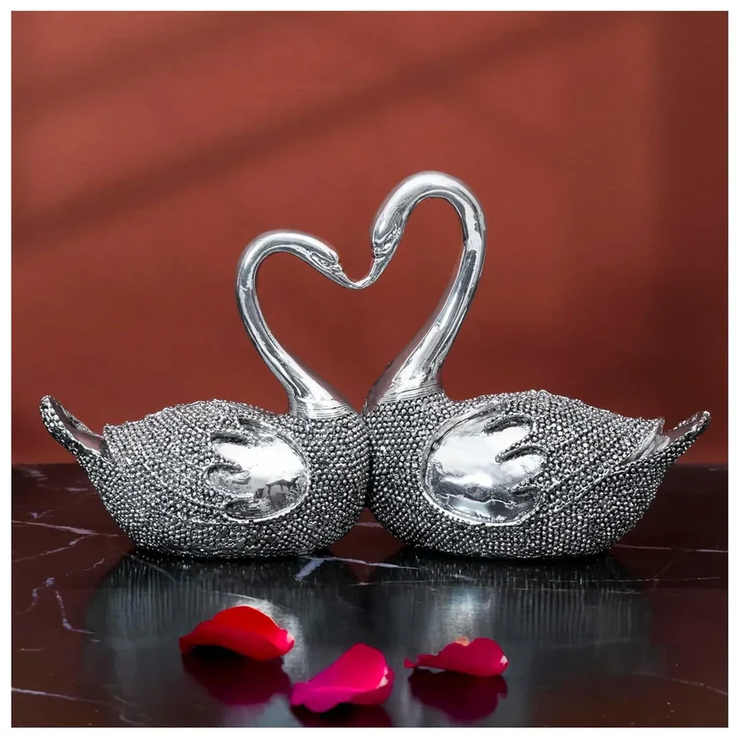 Lovebirds Pair Silver-Plated Idol (3.5") - Image 4
