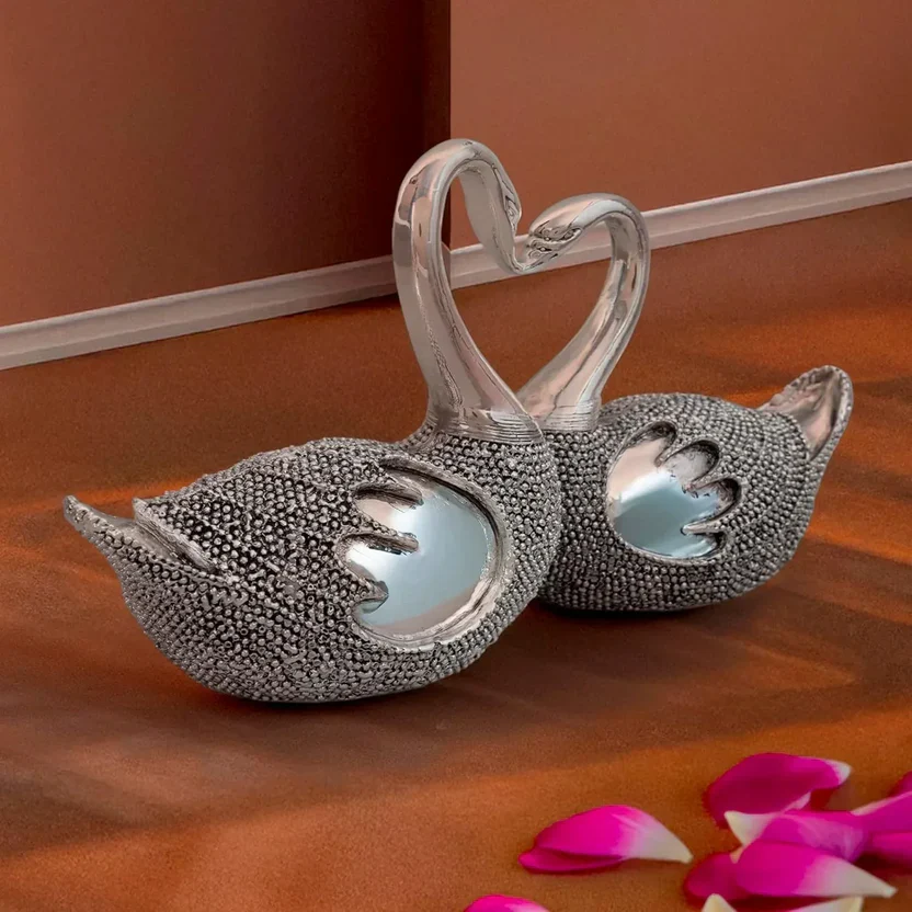 Lovebirds Pair Silver-Plated Idol (3.5") - Image 8