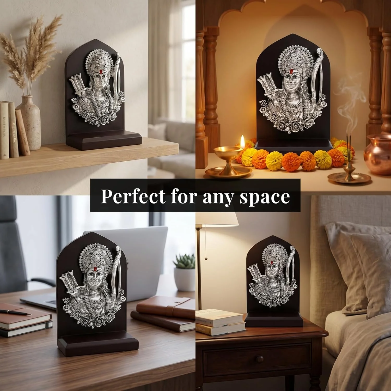 Premium Silver Plated Shri Ram Face Idol – 6 Inch - Image 8