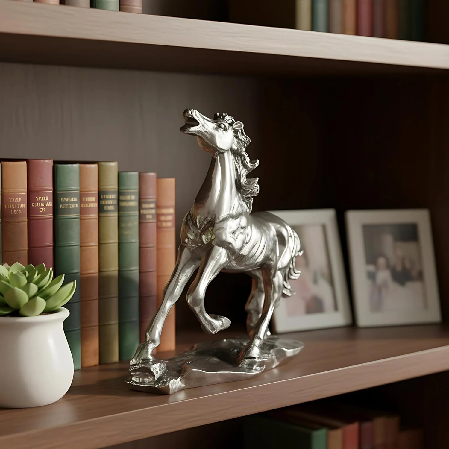 Running Horse Silver-Plated Statue (6") - Image 4