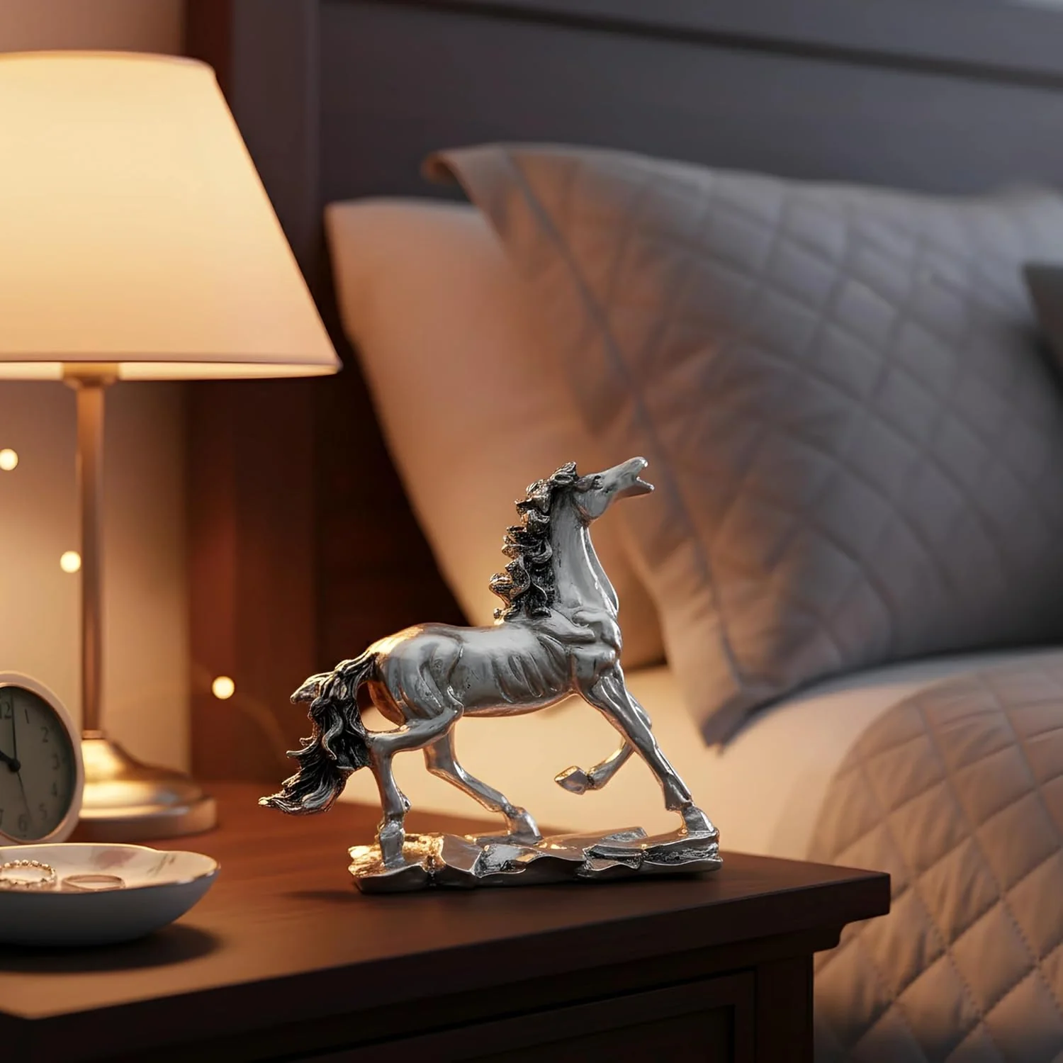 Running Horse Silver-Plated Statue (6") - Image 7