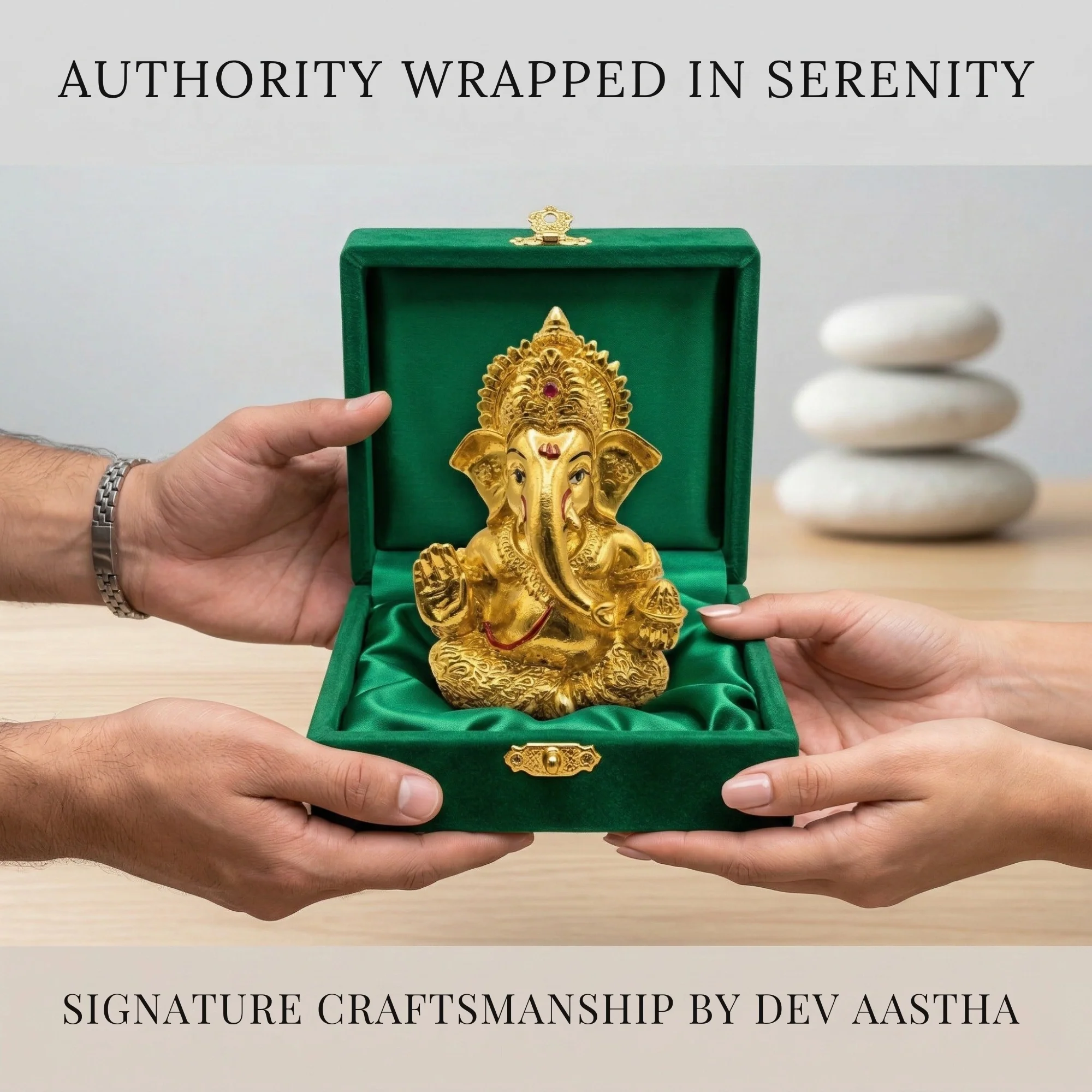 Ganesha Gold-Plated Idol (3.7") - Image 3