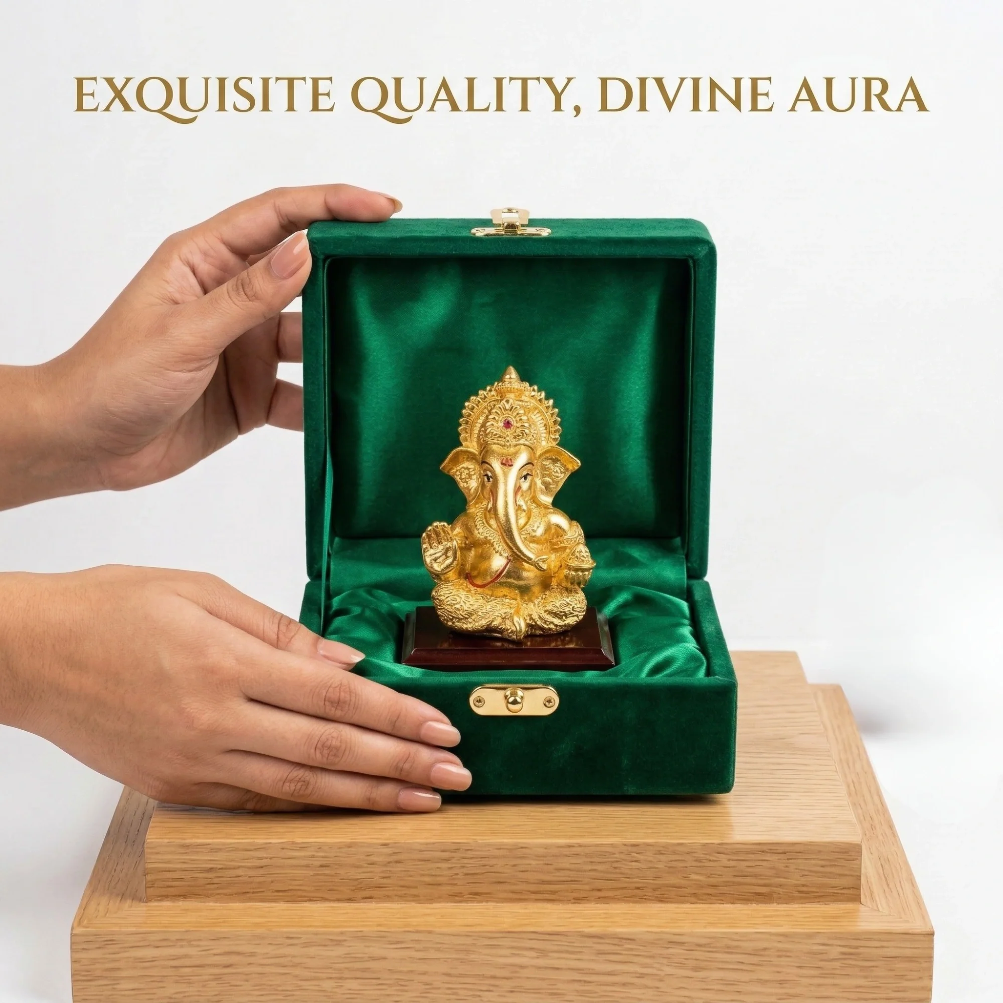 Ganesha Gold-Plated Idol (3.7") - Image 8