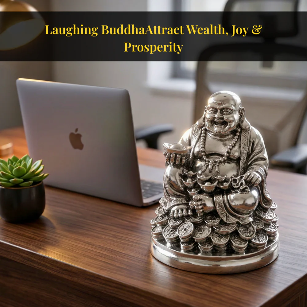 Silver Plated Buddha Idol | 5.5 inch - Image 5