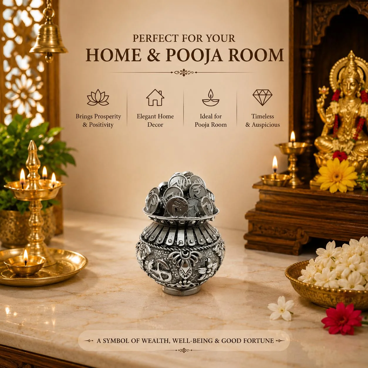 Silver Plated Kalash Khazana | 2.5 Inch - Image 4