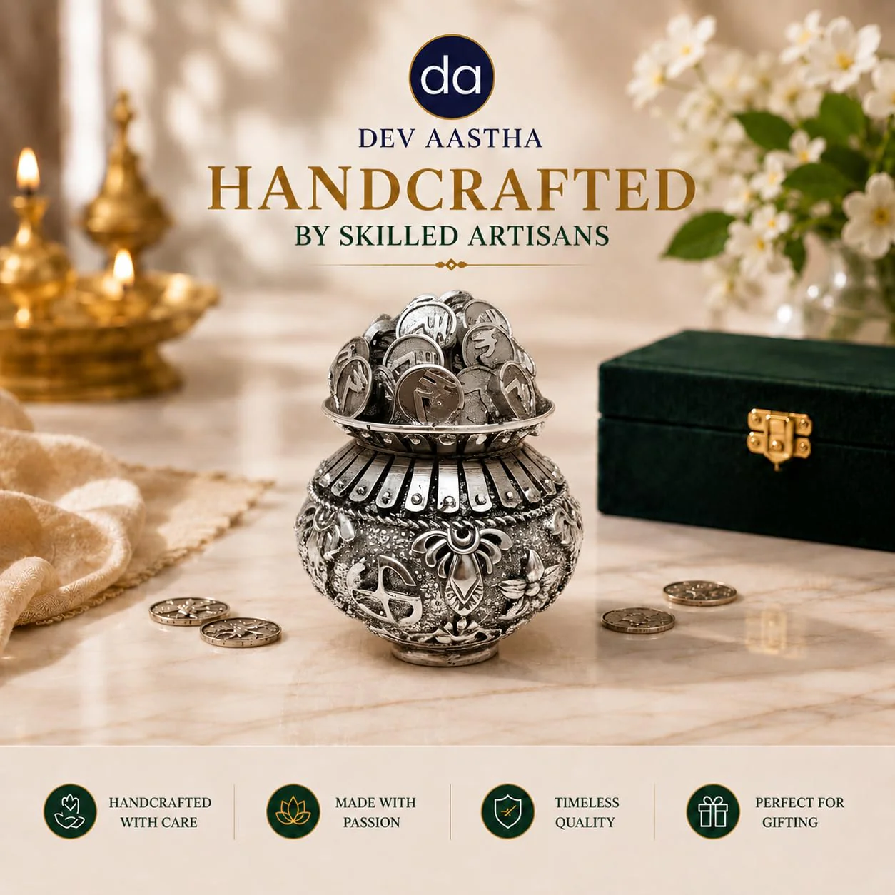 Silver Plated Kalash Khazana | 2.5 Inch - Image 6