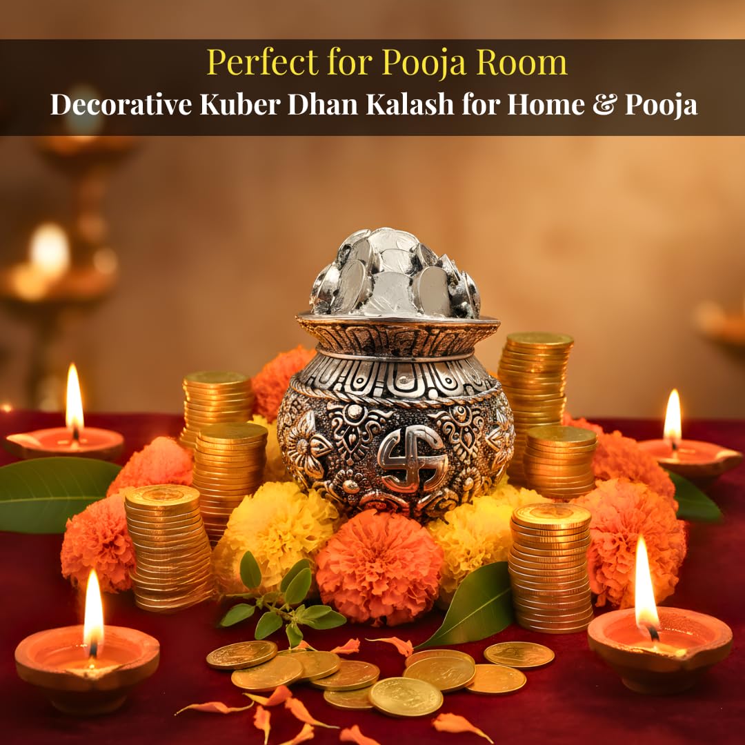 Silver Plated Kalash Khazana | 4.5 Inch - Image 3