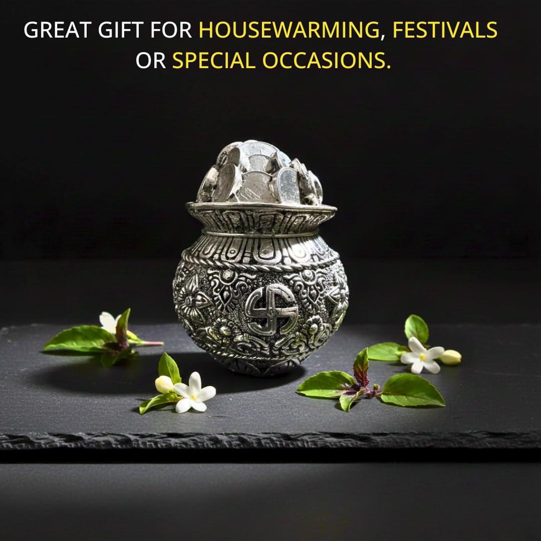 Silver Plated Kalash Khazana | 4.5 Inch - Image 5