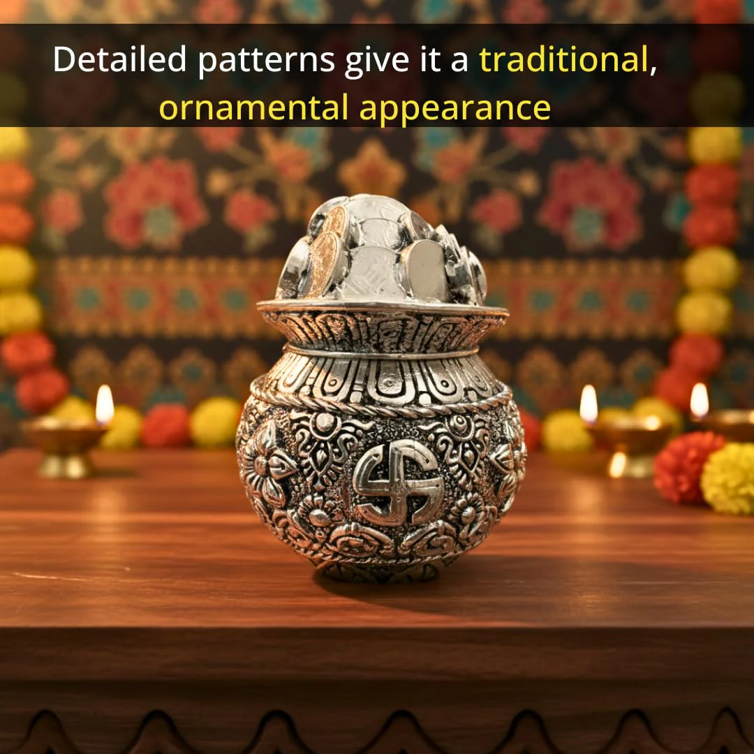 Silver Plated Kalash Khazana | 4.5 Inch - Image 7