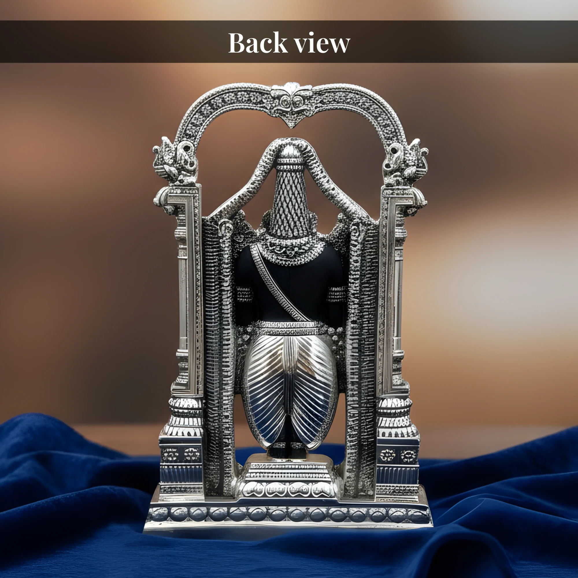 Standing Balaji Silver-Plated Idol (8") - Image 7
