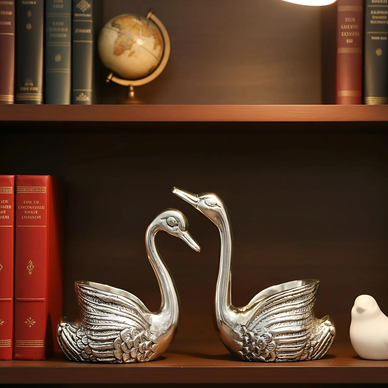 Swan Pair Silver-Plated Idol (4") - Image 6