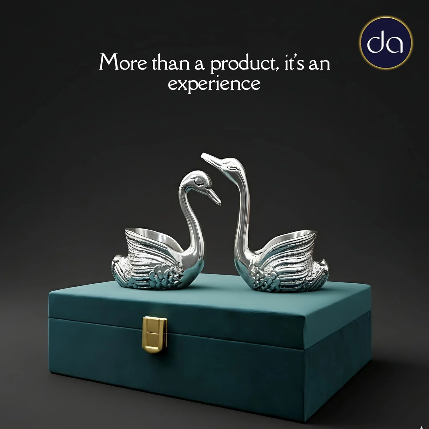 Swan Pair Silver-Plated Idol (4") - Image 9