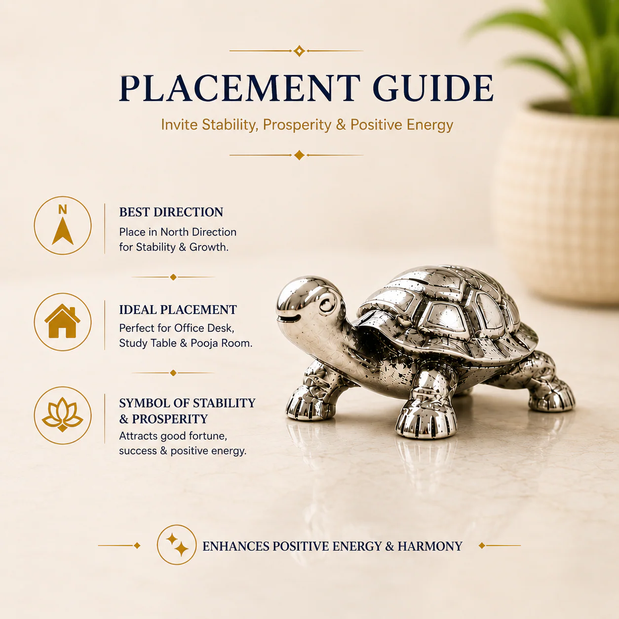 Vastu Tortoise Silver-Plated Idol - Image 6